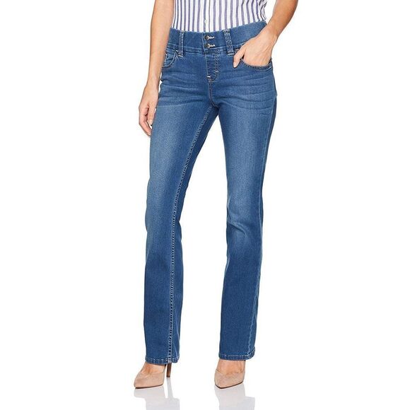 Riders by Lee Indigo Women's Pull on Waist Smoother Bootcut 12 Mid Shade - Picture 1 of 6